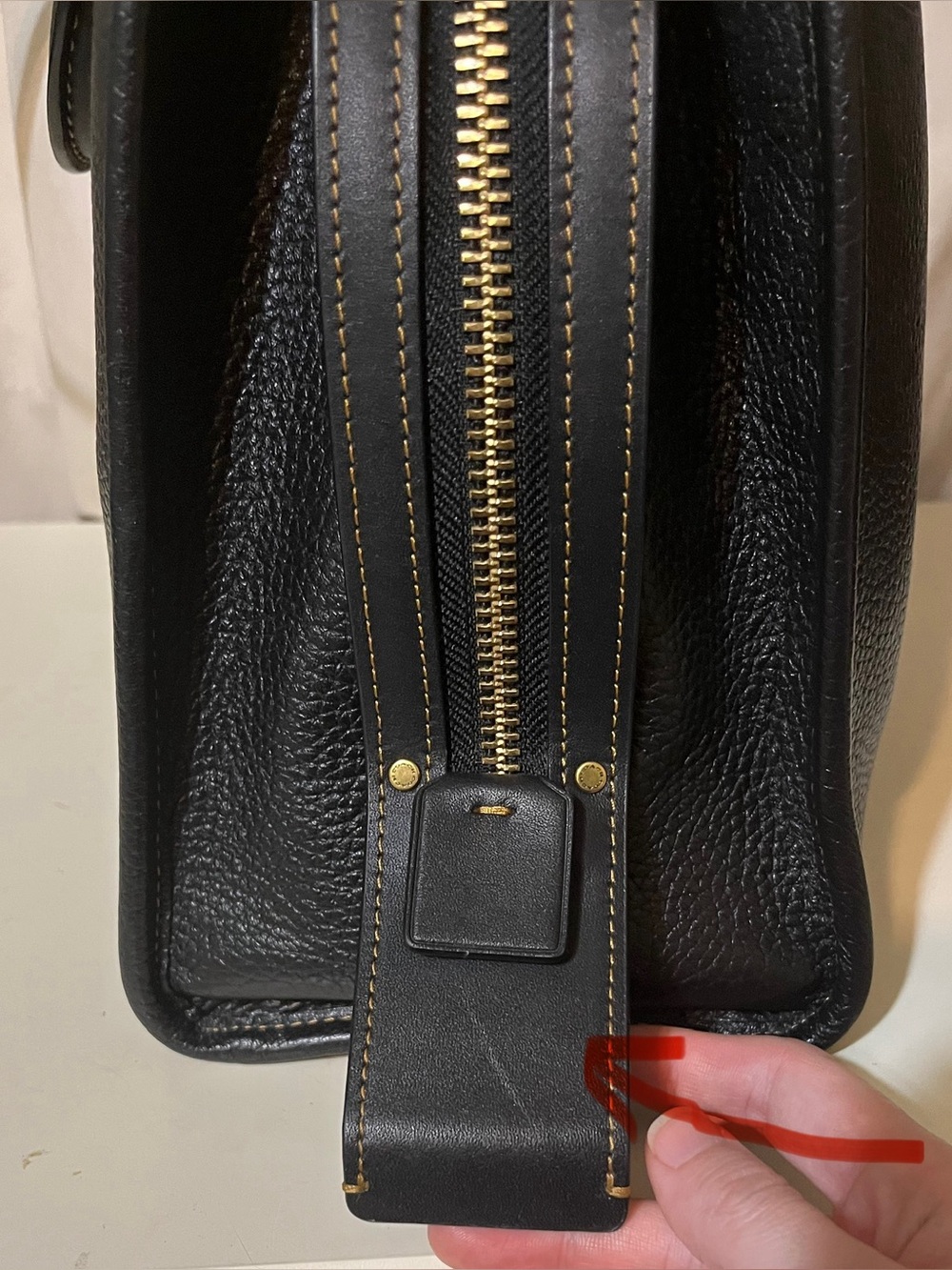 Coach Medium Rogue in Black/Brass! - Picture 12 of 13